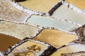 Peru, Salinas de Maras, Pre Inca traditional salt mine (salinas). Royalty Free Stock Photo