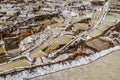 Peru, Salinas de Maras, Pre Inca traditional salt mine (salinas). Royalty Free Stock Photo