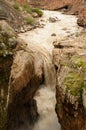 Peru. Waterfall Sipia on the bottom of the canyon Cotahuasi