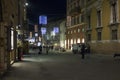 Via Vannucci square in Perugia at evening time Royalty Free Stock Photo