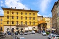 Perugia, Italy - Medieval tenement houses at the Piazza Piccinino square in the center of Perugia historic quarter