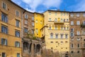 Perugia, Italy - Medieval tenement houses at the Piazza Piccinino square in the center of Perugia historic quarter