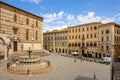 Perugia, Italy - Panoramic view of the Piazza IV Novembre - Perugia historic quarter main square with XV century St. Lawrence