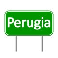 Perugia road sign.