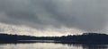 Perumbadi lake on a cloudy day Royalty Free Stock Photo