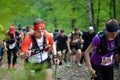 Perun Sky Marathon. Runners in climb on Javorovy Hill