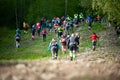 Perun Sky Marathon. Runners in climb on Javorovy Hill