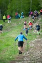 Perun Sky Marathon. Runners in climb on Javorovy Hill