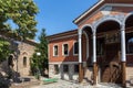 PERUSHTITSA, BULGARIA - SEPTEMBER 4 2016: The building of Danov School from the 19th century, Perushtitsa, Bulgari
