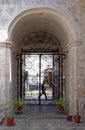 Peruvian Arched stone entrance Royalty Free Stock Photo