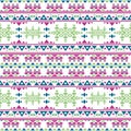 Peruvian aztec vector seamless pattern. Boho style mexican indigenous repetitive texture Royalty Free Stock Photo