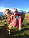 Peruvian Boy with Llama