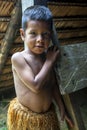 A Peruvian boy near Iquitos in Peru. Royalty Free Stock Photo