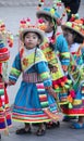 A Peruvian child dressed up