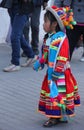 A Peruvian child dressed up