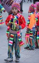 A Peruvian child dressed up