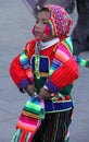 A Peruvian child dressed up