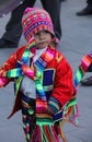 A Peruvian child dressed up