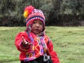 Peruvian child near Cuzco Royalty Free Stock Photo