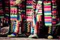 Peruvian dancers at the parade in Cusco. Royalty Free Stock Photo