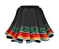 Peruvian Female Flared Skirt as Country Attribute Vector Illustration