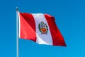 Peruvian Flag Andes at Puno Peru Royalty Free Stock Photo