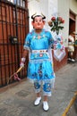 Peruvian Folklore Dancer in Cajabamba Royalty Free Stock Photo