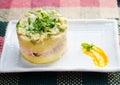 Peruvian food: Causa limeÃÂ±a Royalty Free Stock Photo