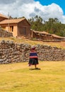 Peruvian indigenous Quechua woman, Chinchero, Peru Royalty Free Stock Photo