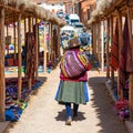 Quechua Indigenous Woman, Chinchero, Peru Royalty Free Stock Photo