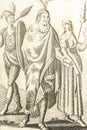 Peruvian inhabitants. Engraved at Woodes Rogers Voyage autour du monde. 1716