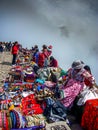 Peruvian market tourists colca canyon peru