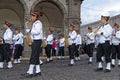 Peruvian military band parade Royalty Free Stock Photo