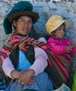 Peruvian mother Royalty Free Stock Photo