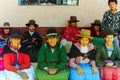 Peruvian mountain women in traditional hats