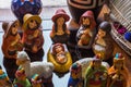 Peruvian nativity scene made with painted potter