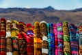 Peruvian poncho, outdoor market, alpaca wool, Peru
