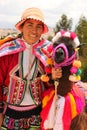 A Peruvian woman and her Llama