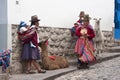 Peruvian women in Cuzco - Peru Royalty Free Stock Photo