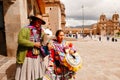 Peruvian women in traditional clothing