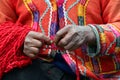 Peruvian Yarn Spinner Royalty Free Stock Photo