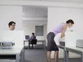 Pervert Watching Female Colleague In Office