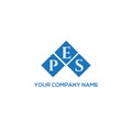 PES letter logo design on BLACK background. PES creative initials letter logo concept. PES letter design.PES letter logo design on