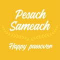 Pesach sameach mean Happy passover vector