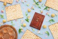 Pesah celebration concept (jewish Passover holiday). Translation of Traditional pesakh plate Royalty Free Stock Photo