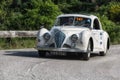 PESARO COLLE SAN BARTOLO , ITALY - MAY 17 - 2018 : HEALEY 2400 ELLIOTT BEUTLER 1947 on an old racing car in rally Mille Miglia 201