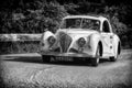 PESARO COLLE SAN BARTOLO , ITALY - MAY 17 - 2018 : HEALEY 2400 ELLIOTT BEUTLER 1947 on an old racing car in rally Mille Miglia 201