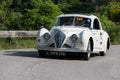 PESARO COLLE SAN BARTOLO , ITALY - MAY 17 - 2018 : HEALEY 2400 ELLIOTT BEUTLER 1947 on an old racing car in rally Mille Miglia 201