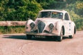 PESARO COLLE SAN BARTOLO , ITALY - MAY 17 - 2018 : HEALEY 2400 ELLIOTT BEUTLER 1947 on an old racing car in rally Mille Miglia 201