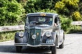 PESARO COLLE SAN BARTOLO , ITALY - MAY 17 - 2018 : LANCIA APRILIA 1500 1949 on an old racing car in rally Mille Miglia 2018 the fa